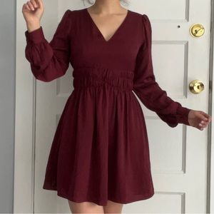 Express burgundy dress